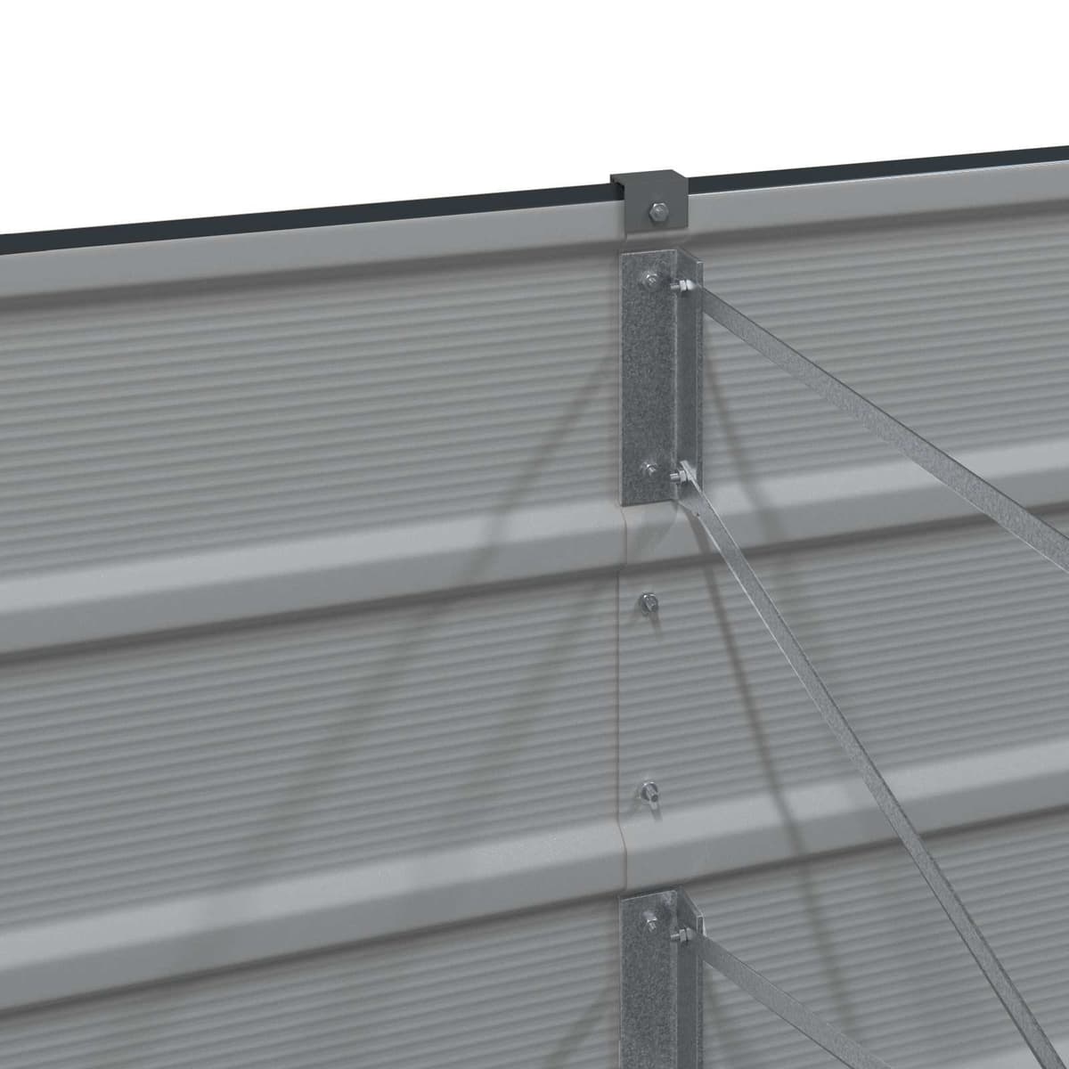 Anthracite Steel Planter 160 x 40 x 45 cm
