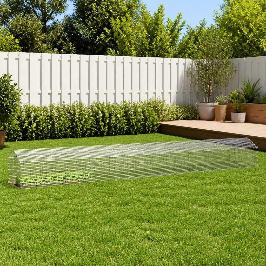 Silver Rabbit Cage 600 x 78 x 78 cm Outdoor Habitat