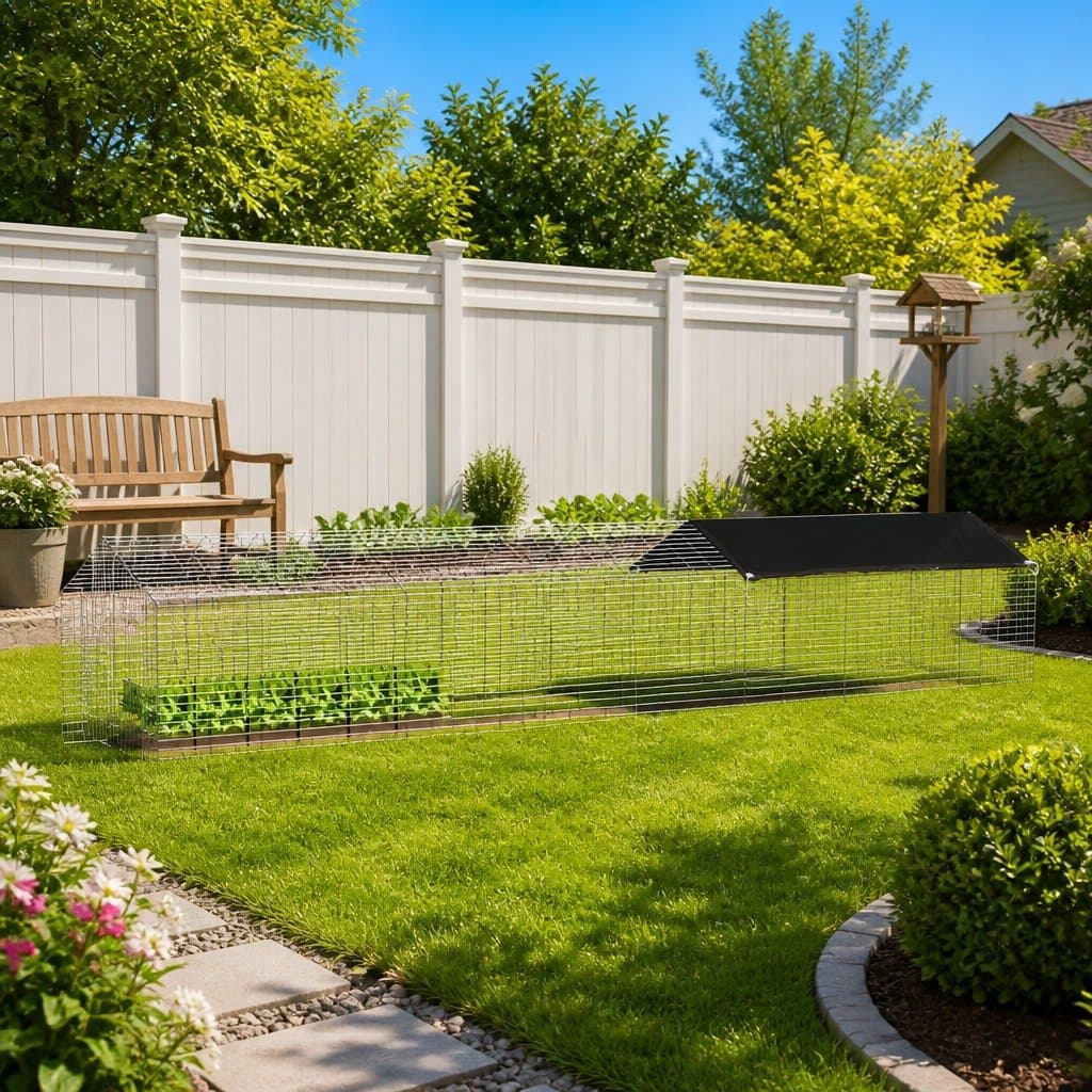 Rabbit Cage 400x78x78cm Silver Outdoor Habitat