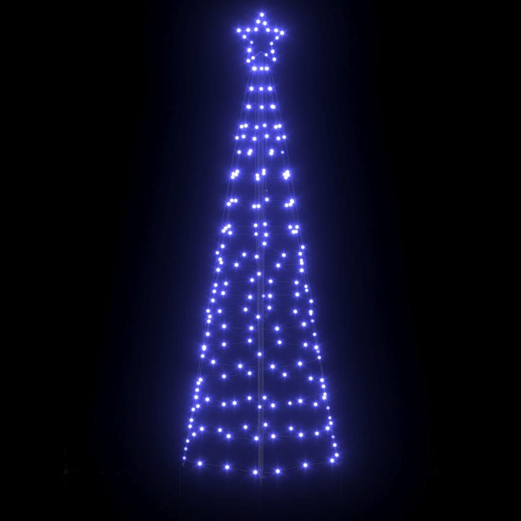 250cm Blue LED Christmas Tree with Ground Spikes