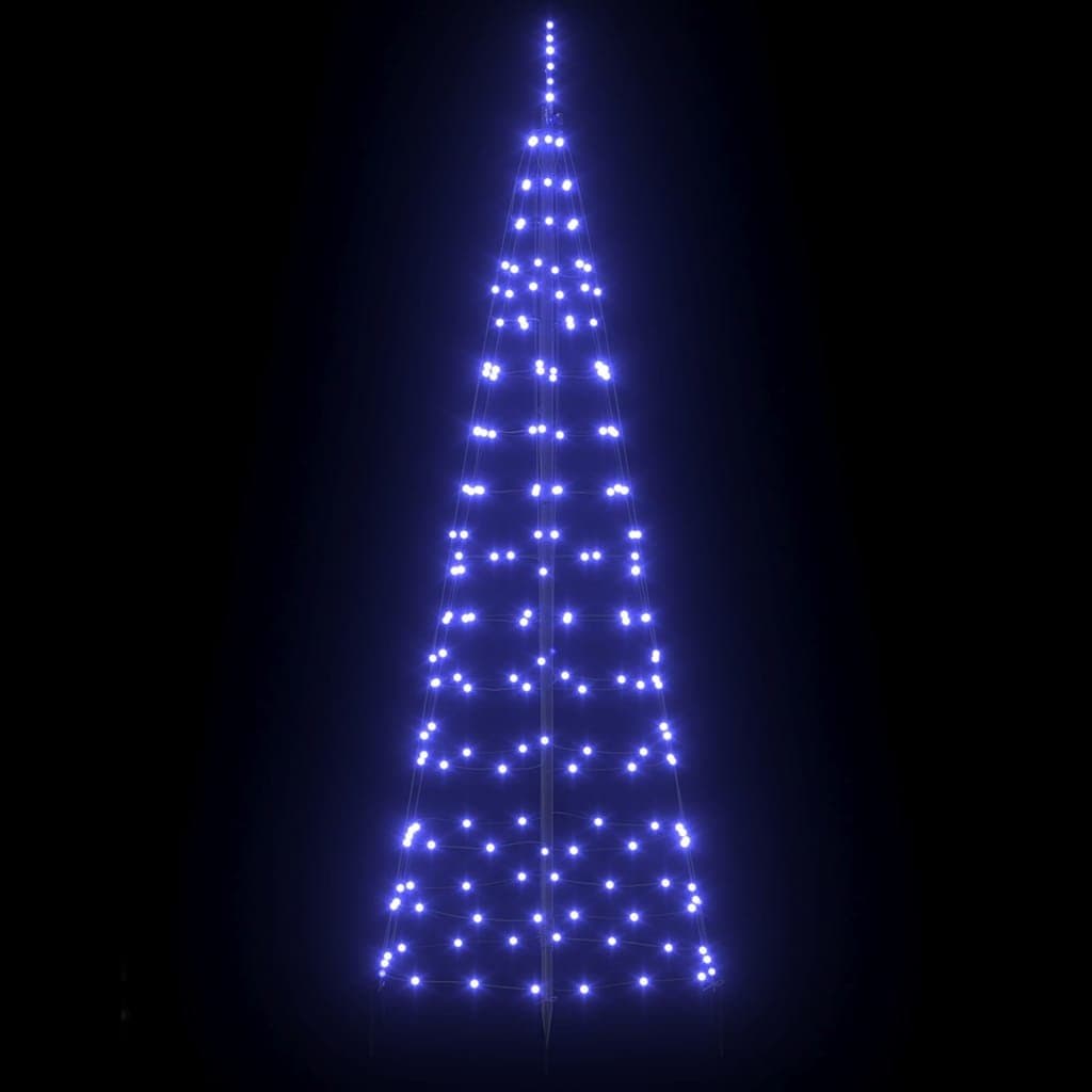 250cm Blue LED Christmas Tree with Ground Spikes
