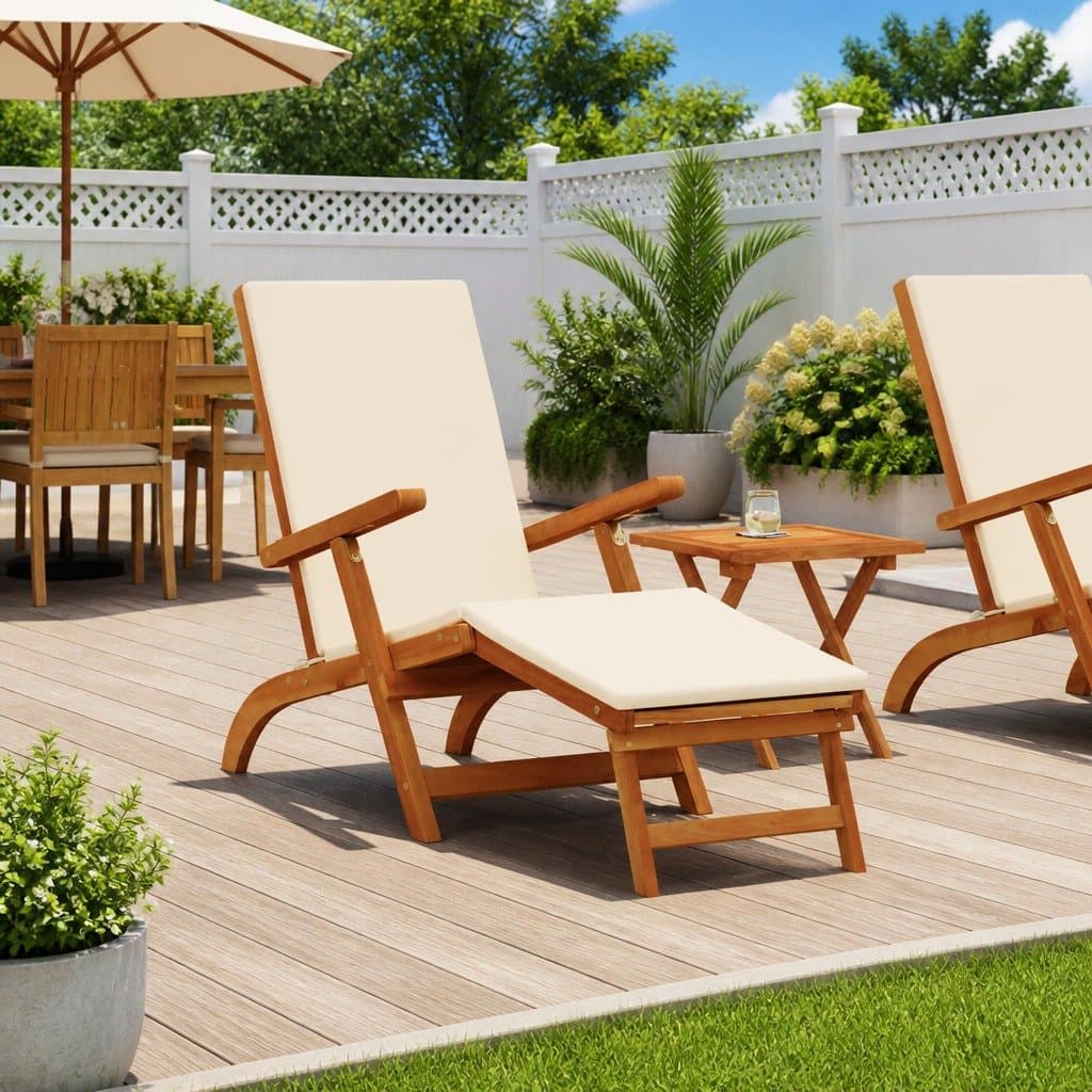 Adjustable Reclining Sun Lounger for Outdoors
