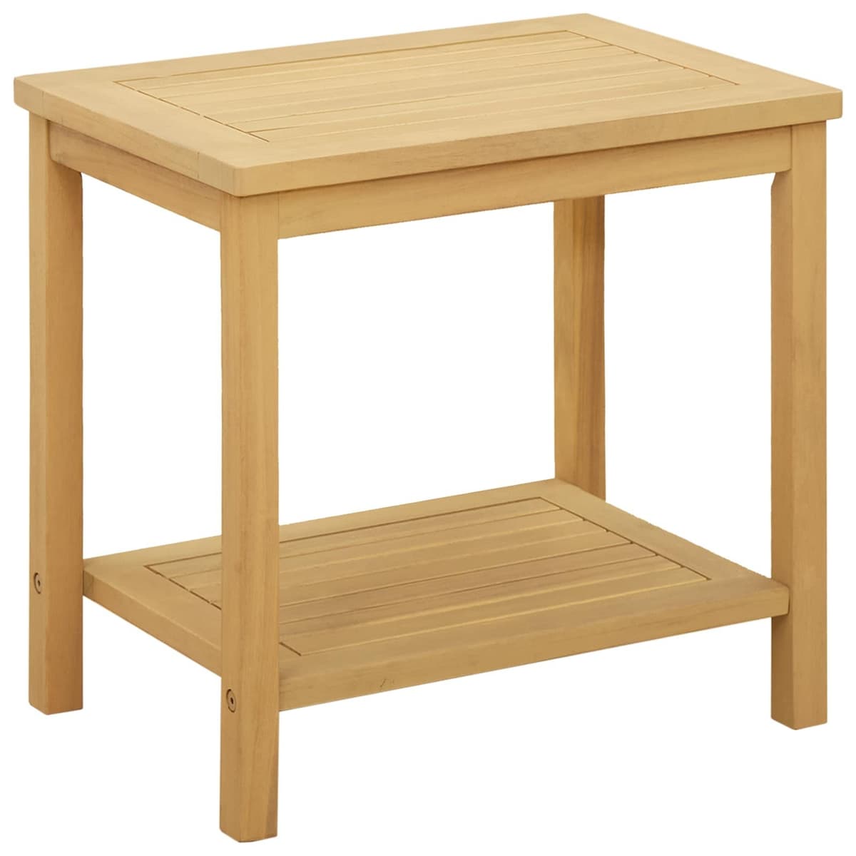 Solid Acacia Wood Side Table for Gardens