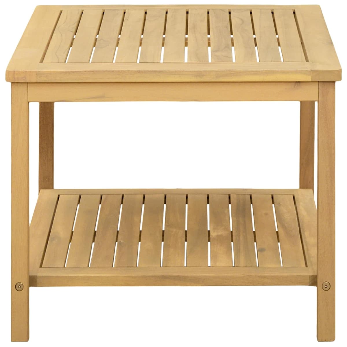 Solid Acacia Wood Side Table for Gardens