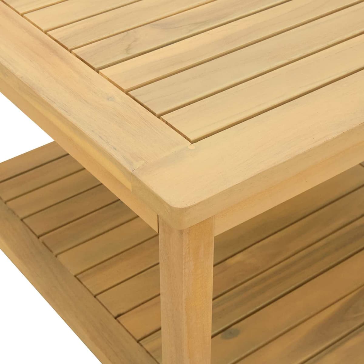 Solid Acacia Wood Side Table for Gardens