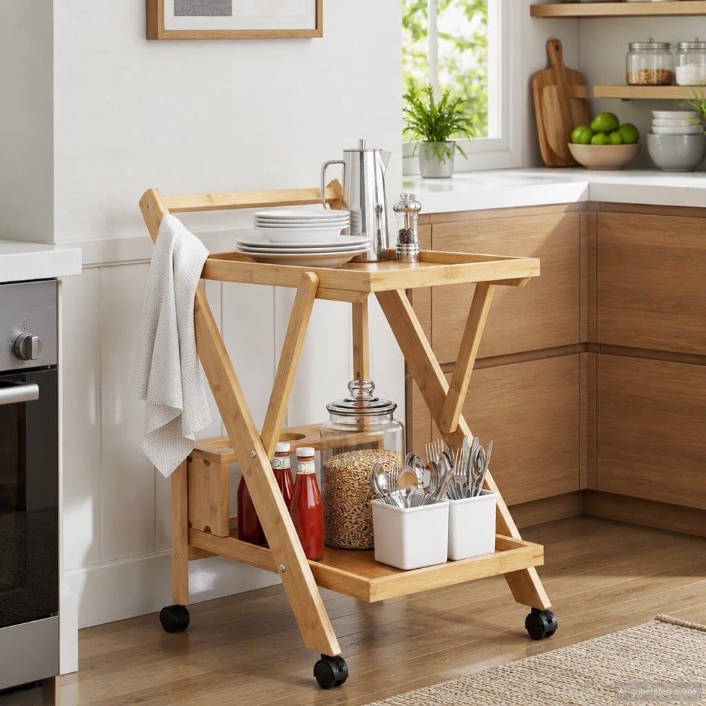 Kitchen Trolley with Wheels for Easy Transport