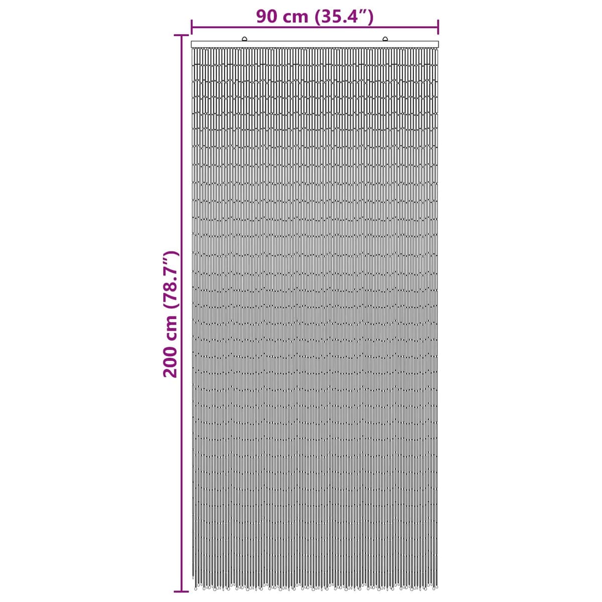 Bamboo Insect Door Curtain 200 x 90 cm