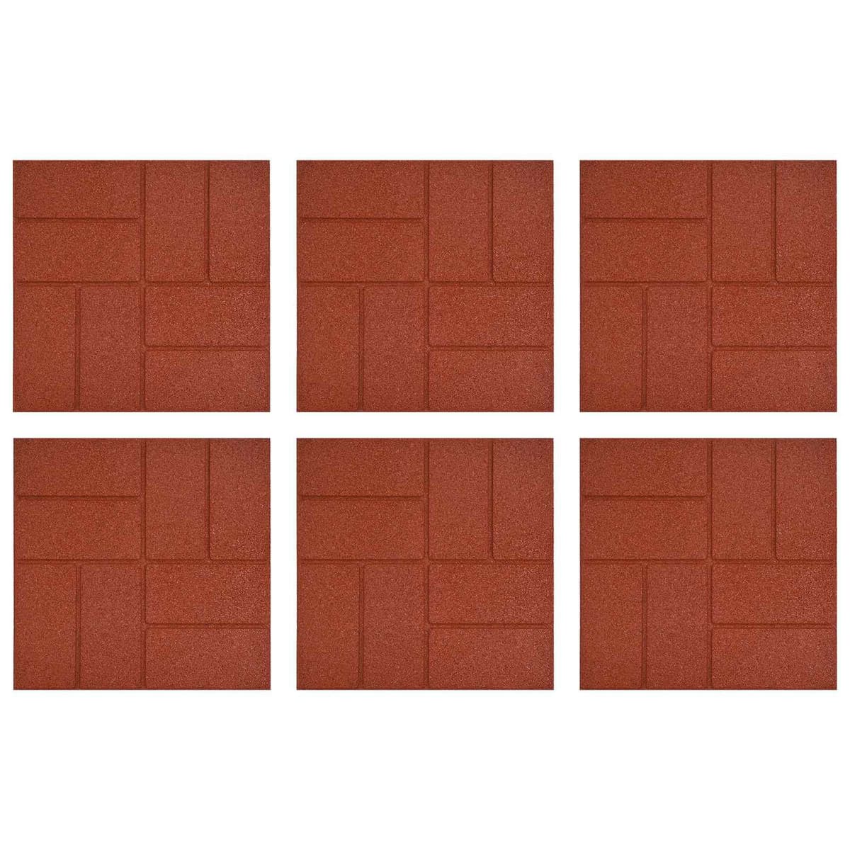 40.5cm Red Stepping Stones for Outdoor Pathways