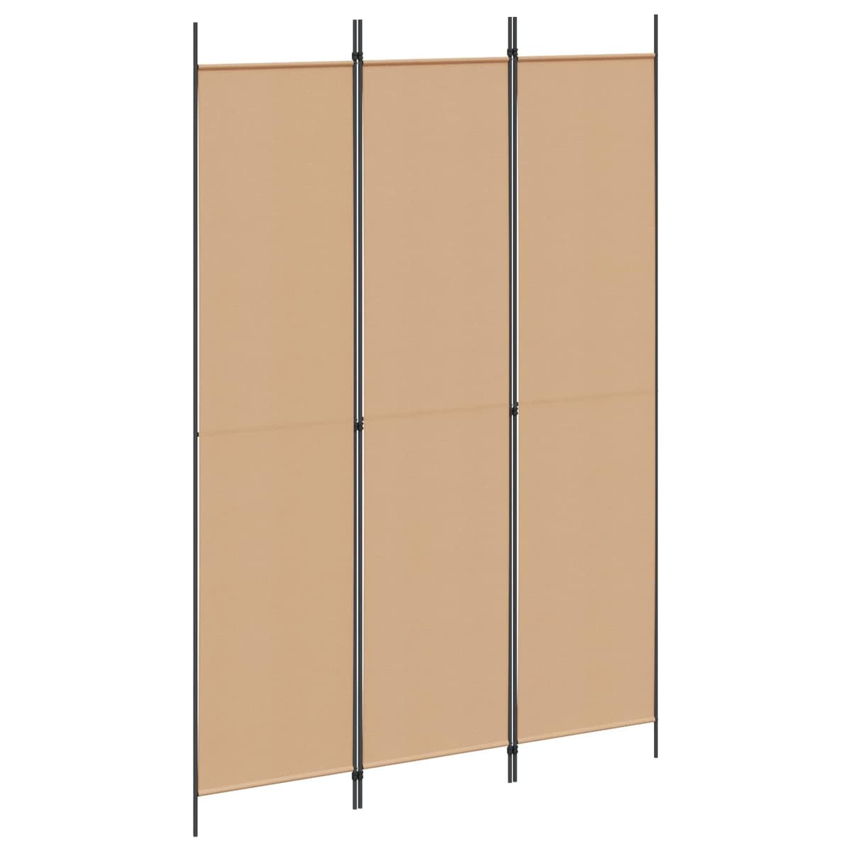 Beige 3-Panel Foldable Room Divider for Privacy