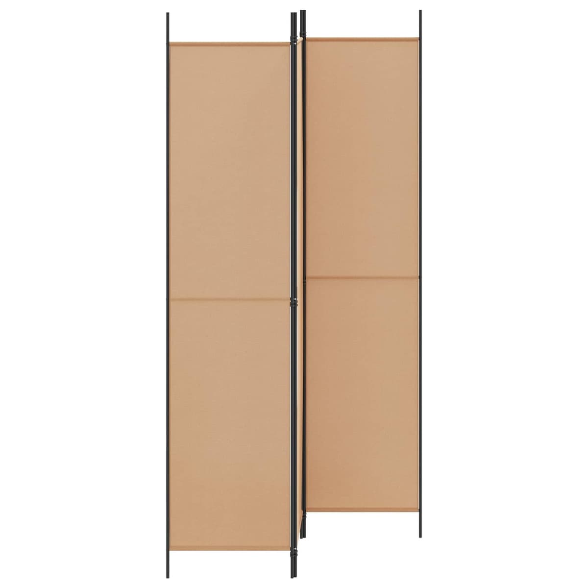 Beige 3-Panel Foldable Room Divider for Privacy