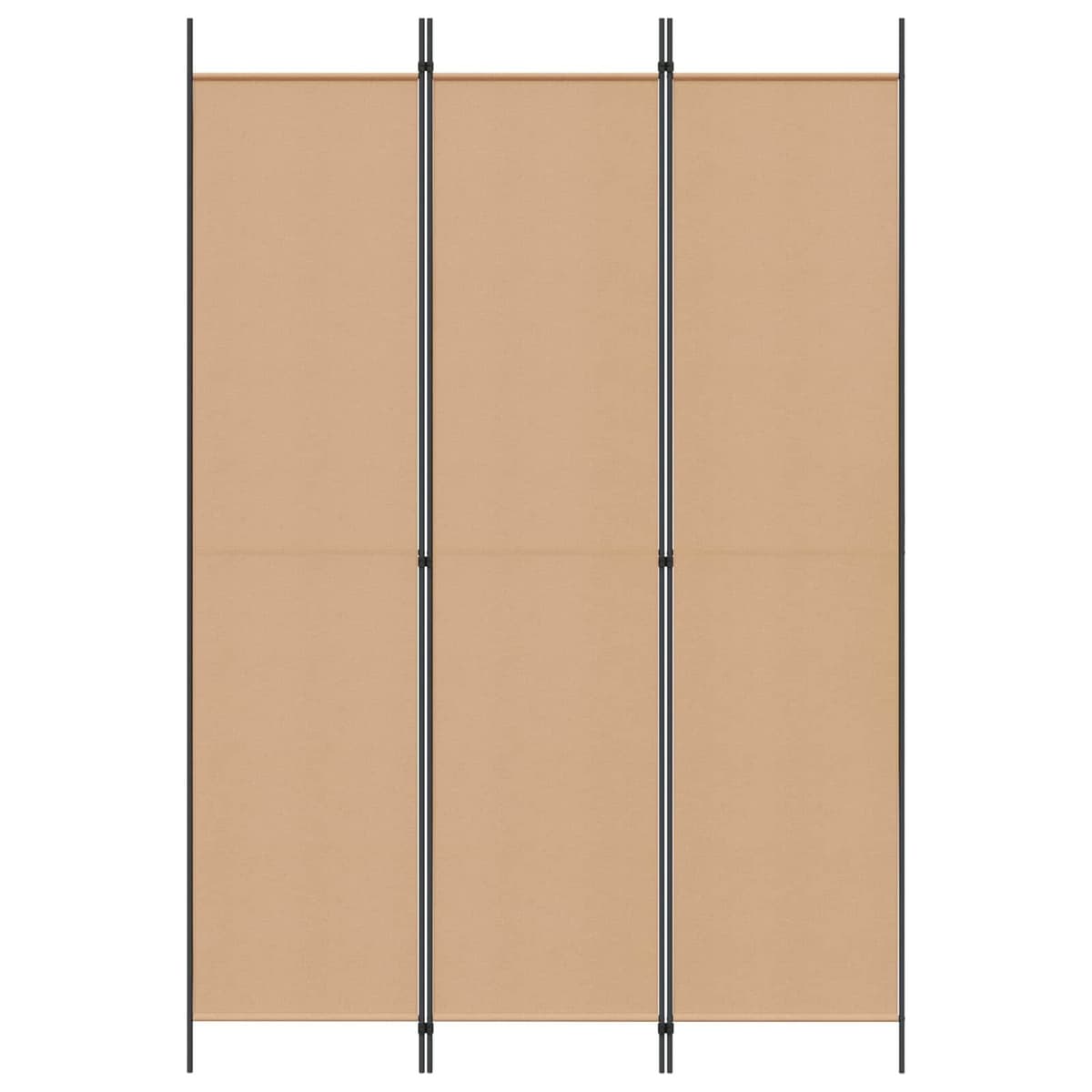 Beige 3-Panel Foldable Room Divider for Privacy