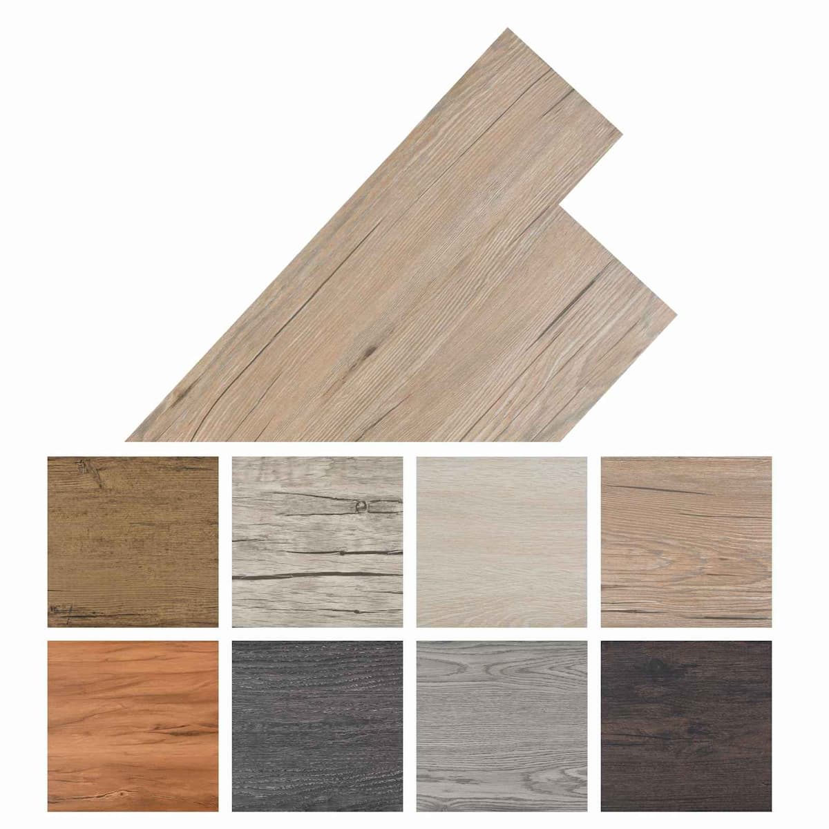 Self-Adhesive PVC Flooring Planks 18pcs Oak Brown Indoor Home Floor Covering