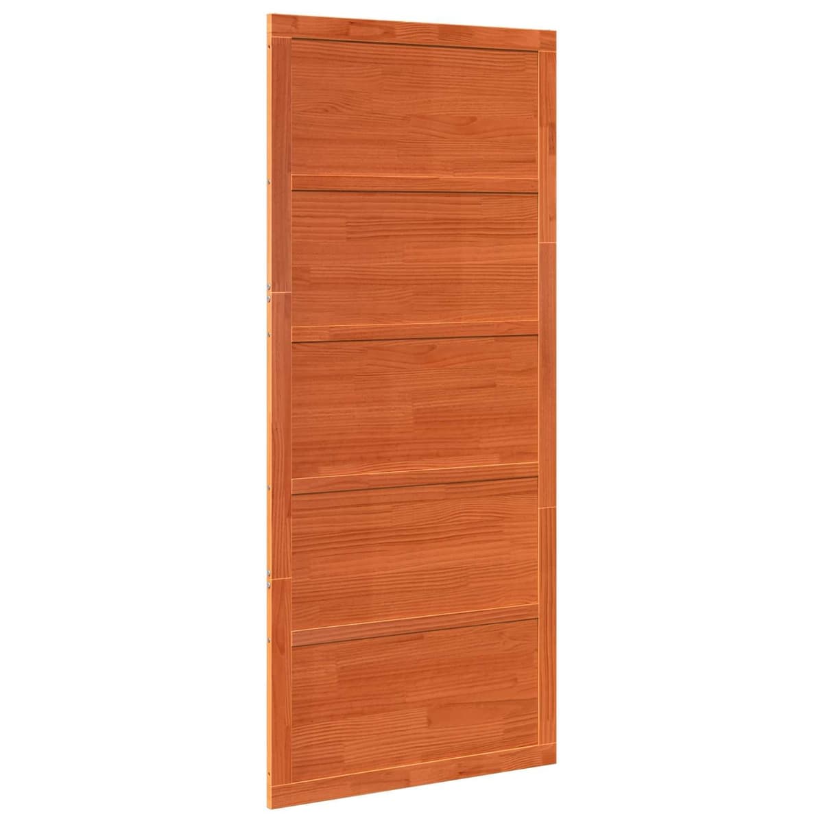 80cm Brown Solid Pine Wood Barn Door with Sliding Mechanism