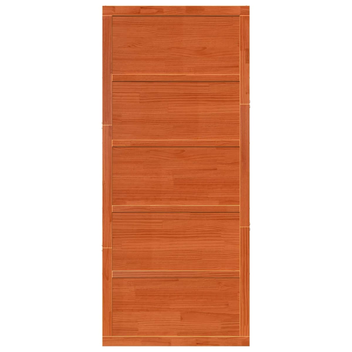 80cm Brown Solid Pine Wood Barn Door with Sliding Mechanism