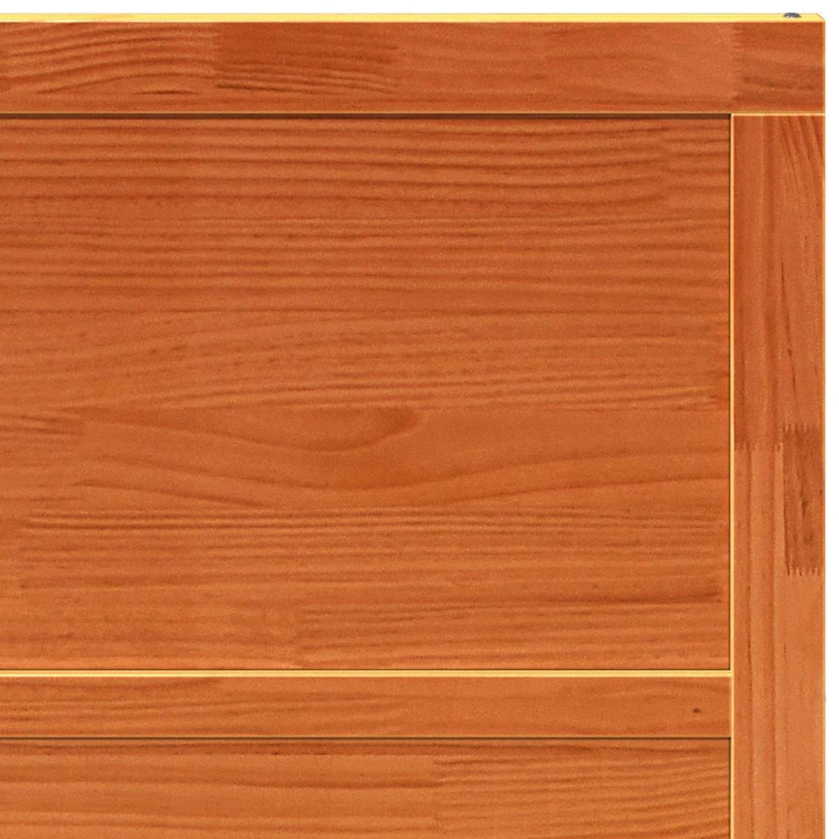 80cm Brown Solid Pine Wood Barn Door with Sliding Mechanism