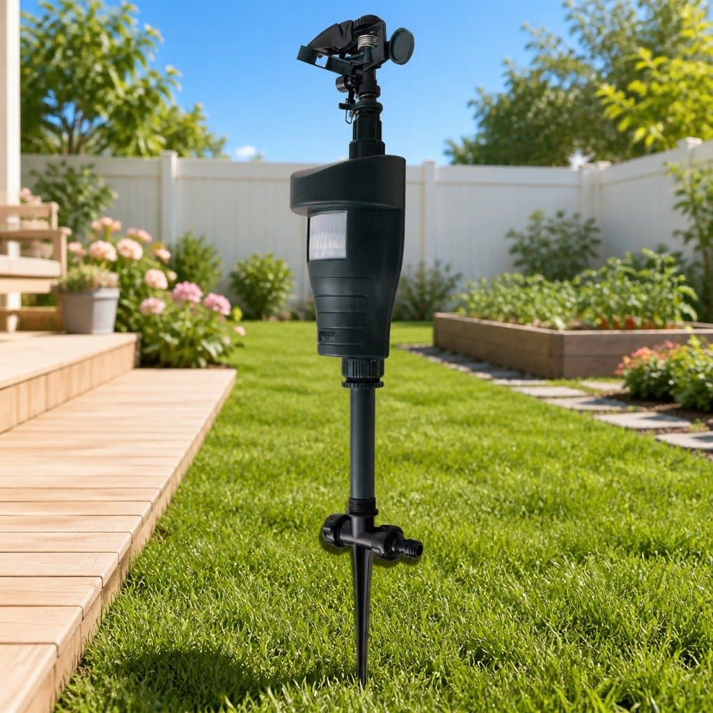 Motion Sensor Animal Repellent Jet Spray for Gardens