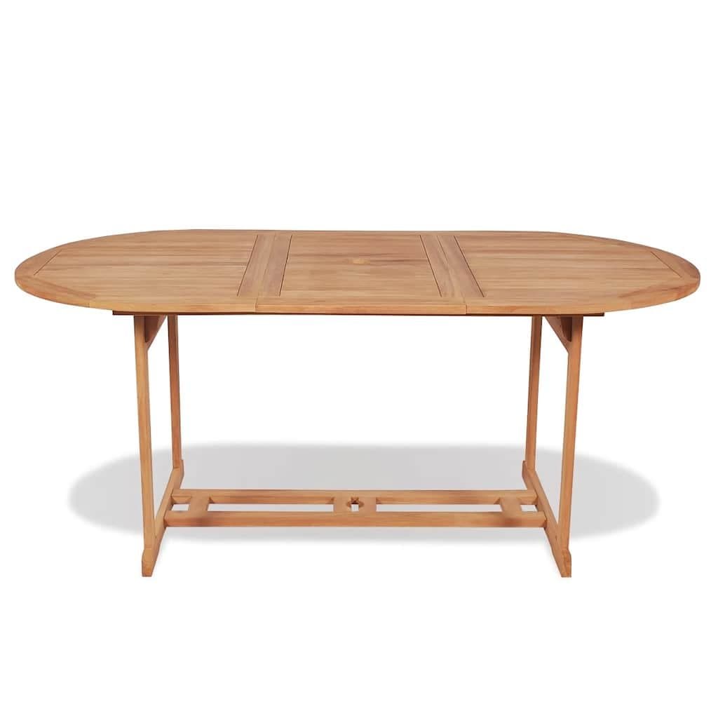 Solid Teak Wood Outdoor Dining Table 180x90x75cm