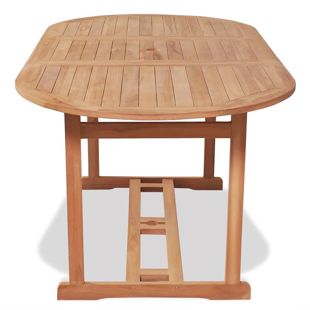 Solid Teak Wood Outdoor Dining Table 180x90x75cm