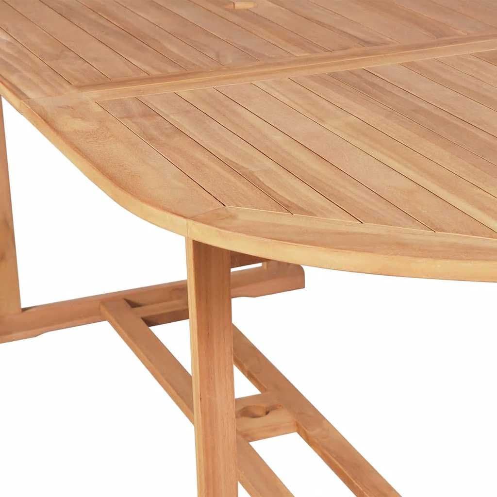 Solid Teak Wood Outdoor Dining Table 180x90x75cm