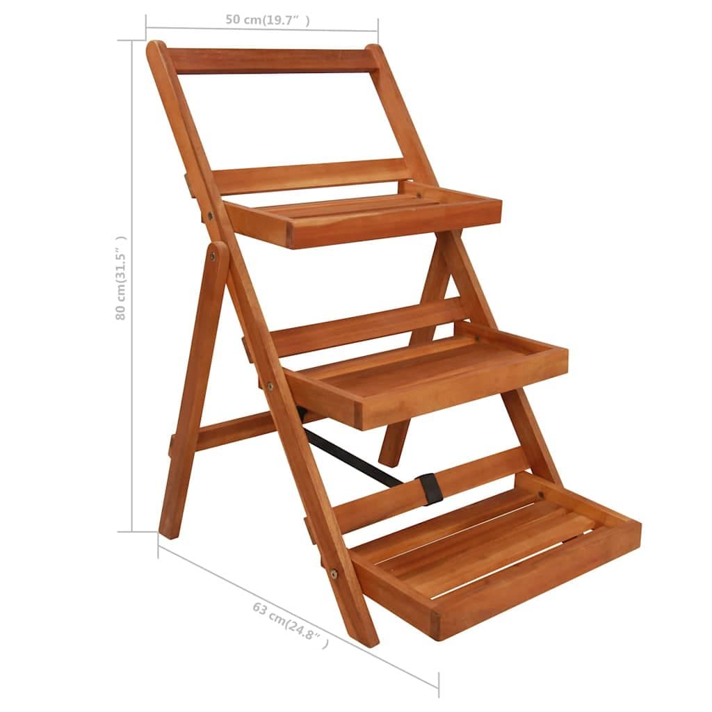 3-Tier Wooden Plant Stand for Displays