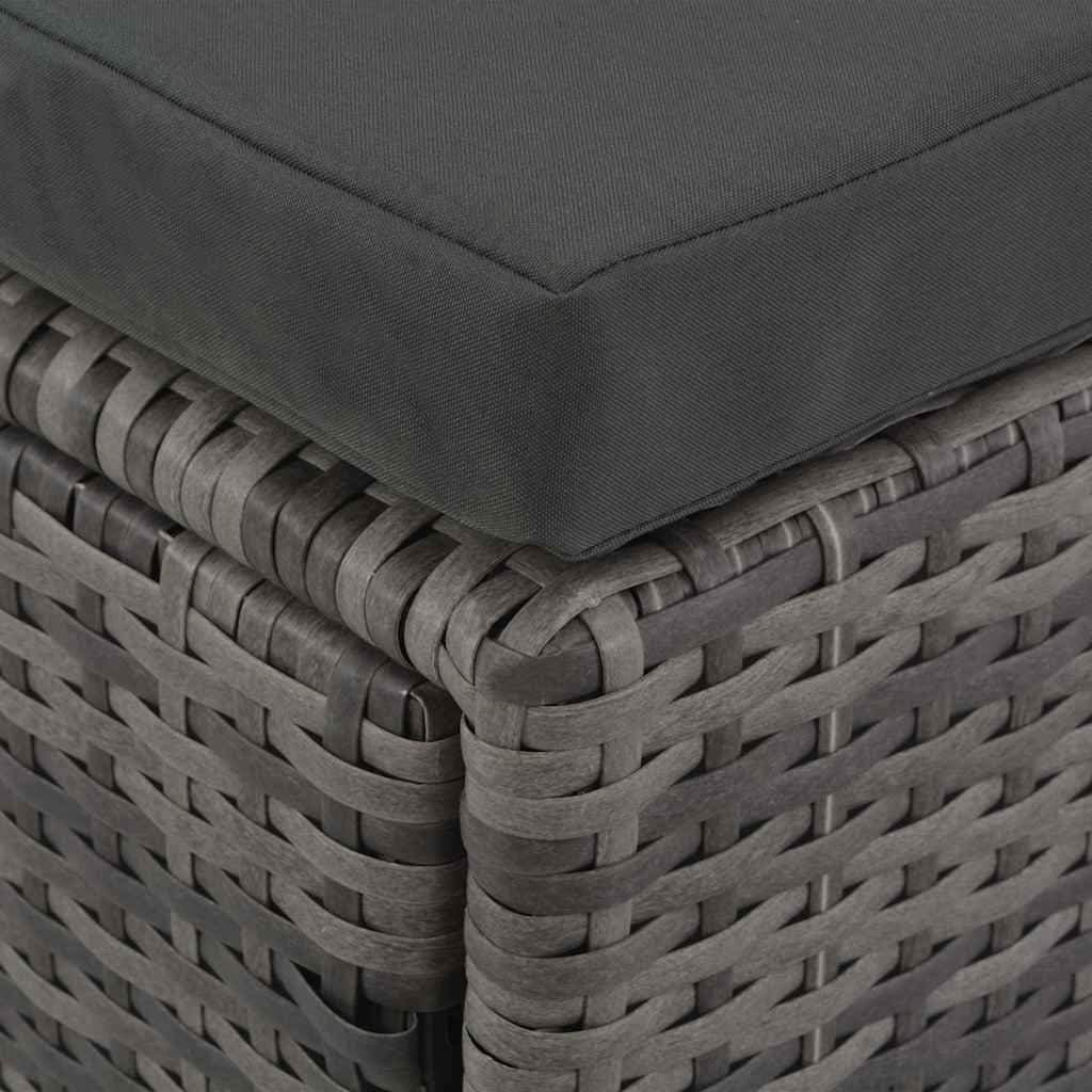 4 Piece Garden Lounge Sofa Set Chairs Footrest Outdoor Patio Rattan Cushions