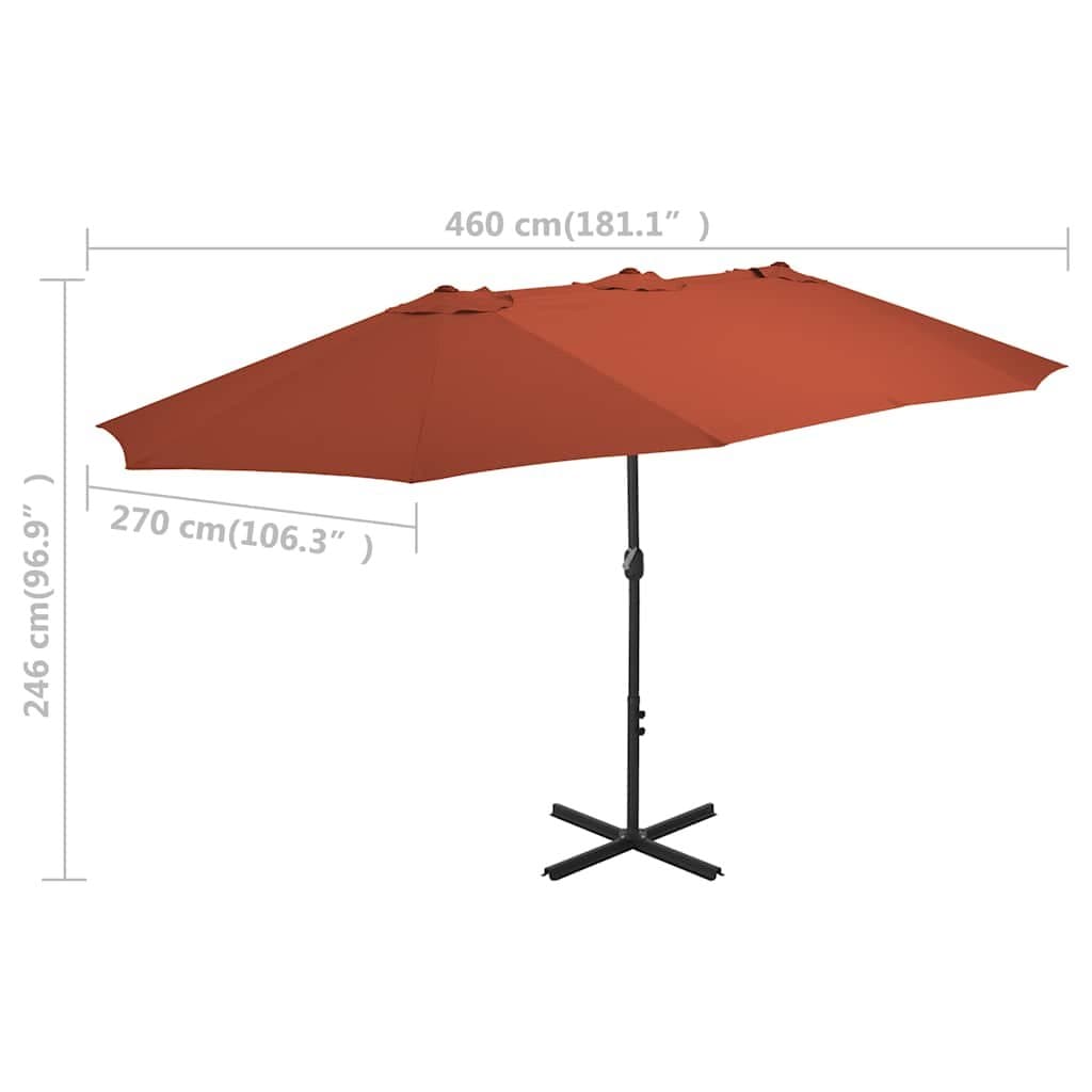 Double-Top Garden Parasol 460x270 cm