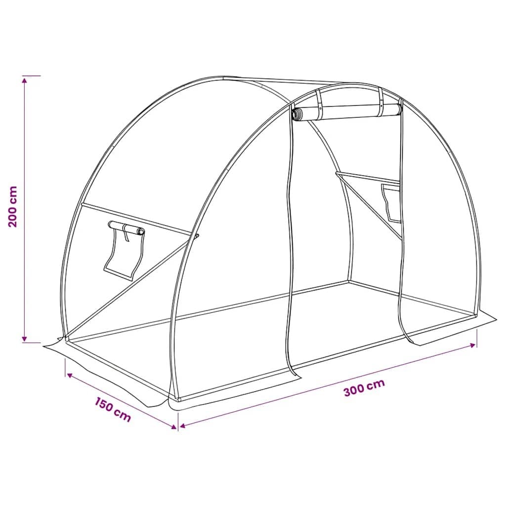 White Greenhouse for Plants with Ventilation Windows