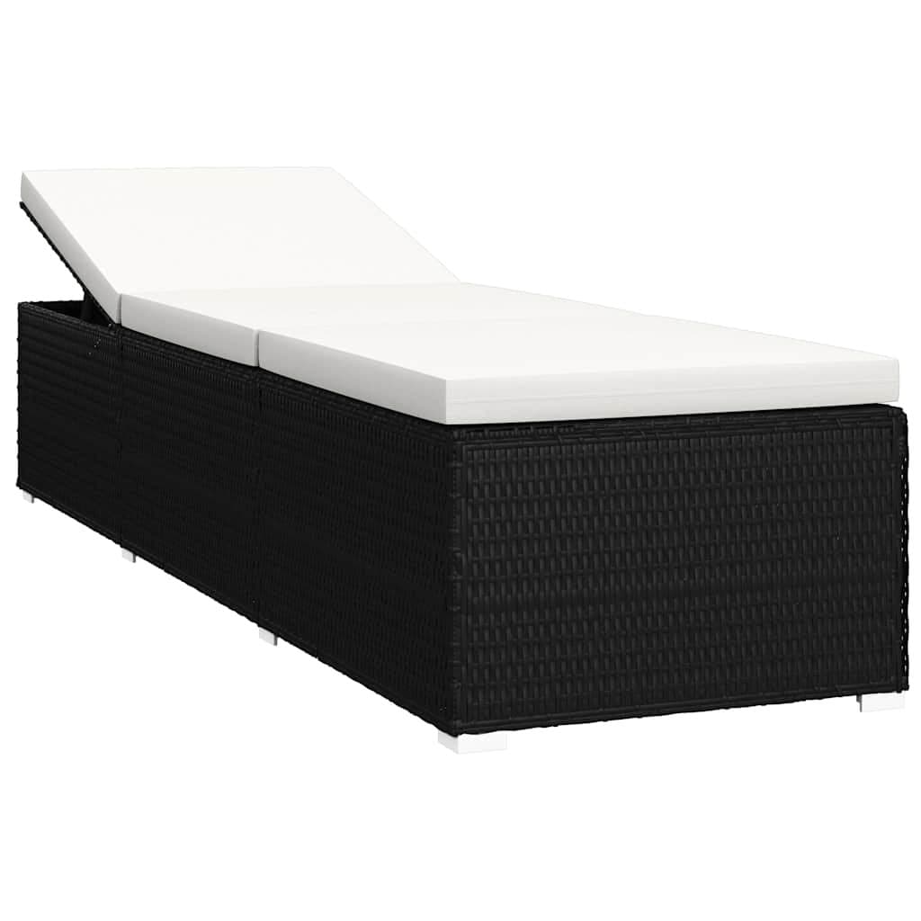 Sun Lounger with Adjustable Sides and Table