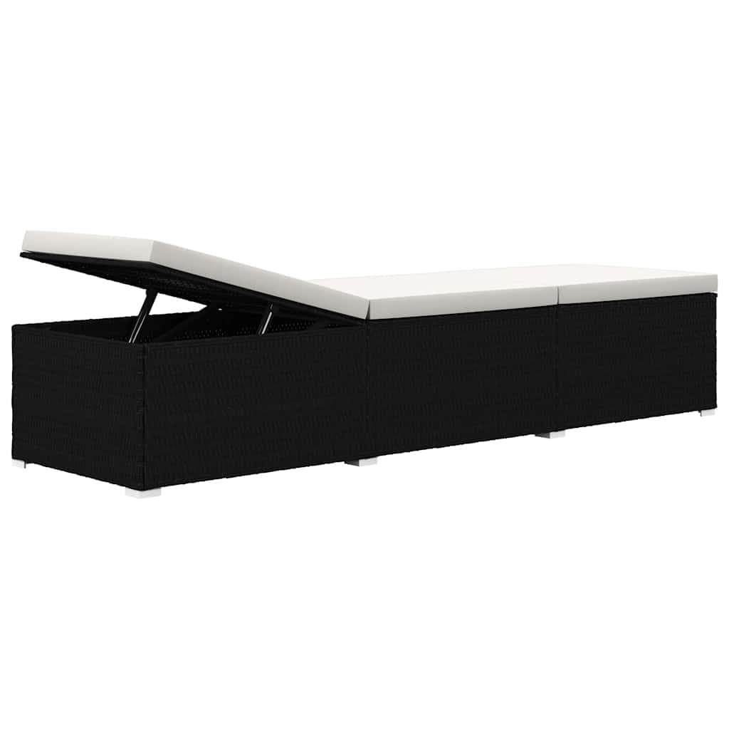 Sun Lounger with Adjustable Sides and Table