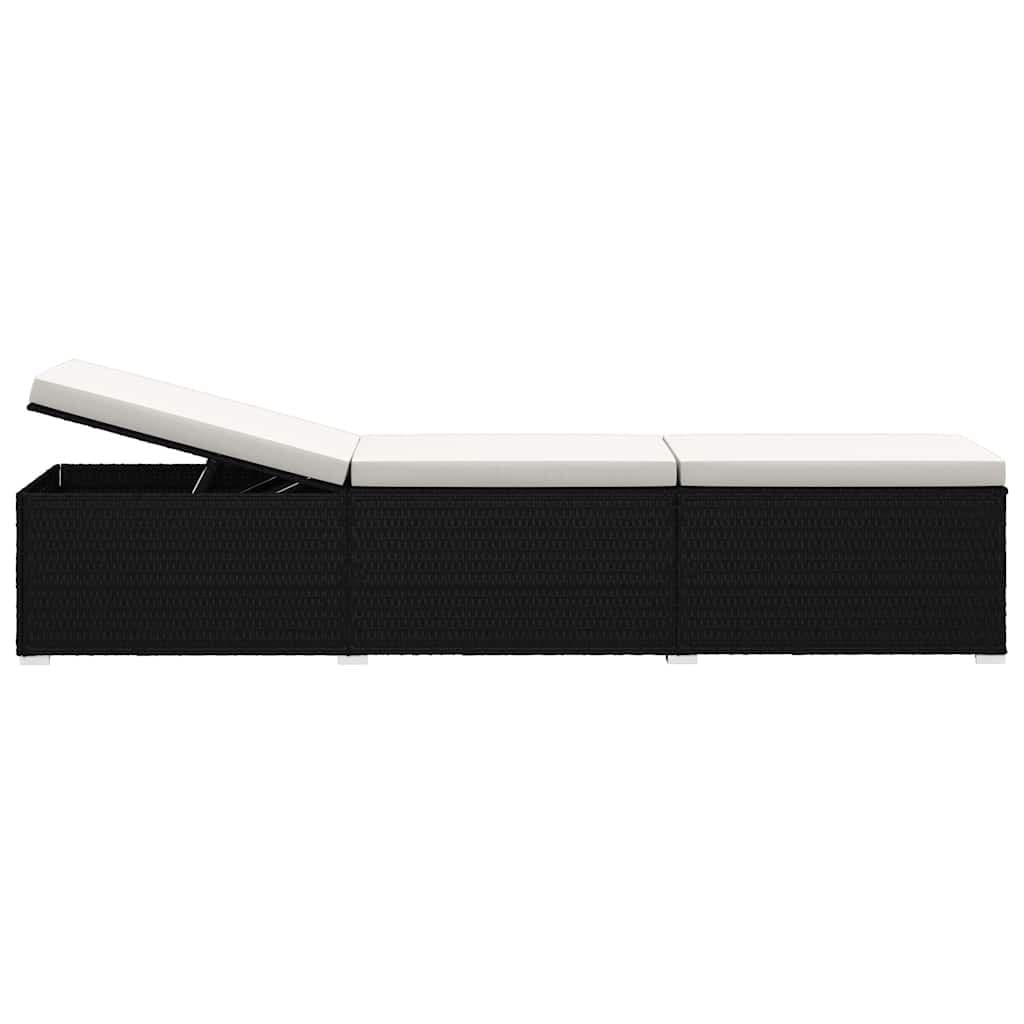 Sun Lounger with Adjustable Sides and Table