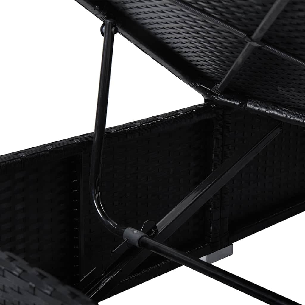 Sun Lounger with Adjustable Sides and Table