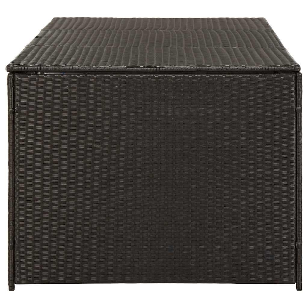 Brown Poly Rattan Outdoor Storage Box 180x90x70cm