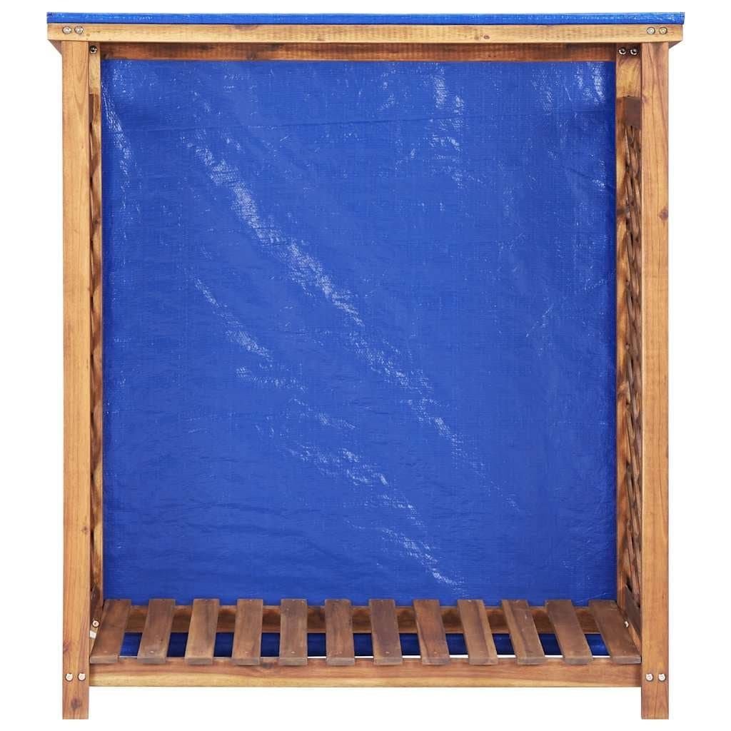Firewood Storage Shed 105x38x115 cm with Tarp