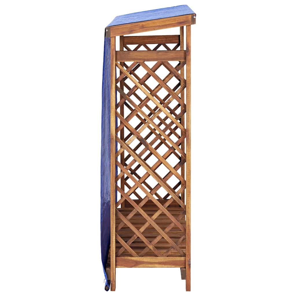 Firewood Storage Shed 105x38x115 cm with Tarp