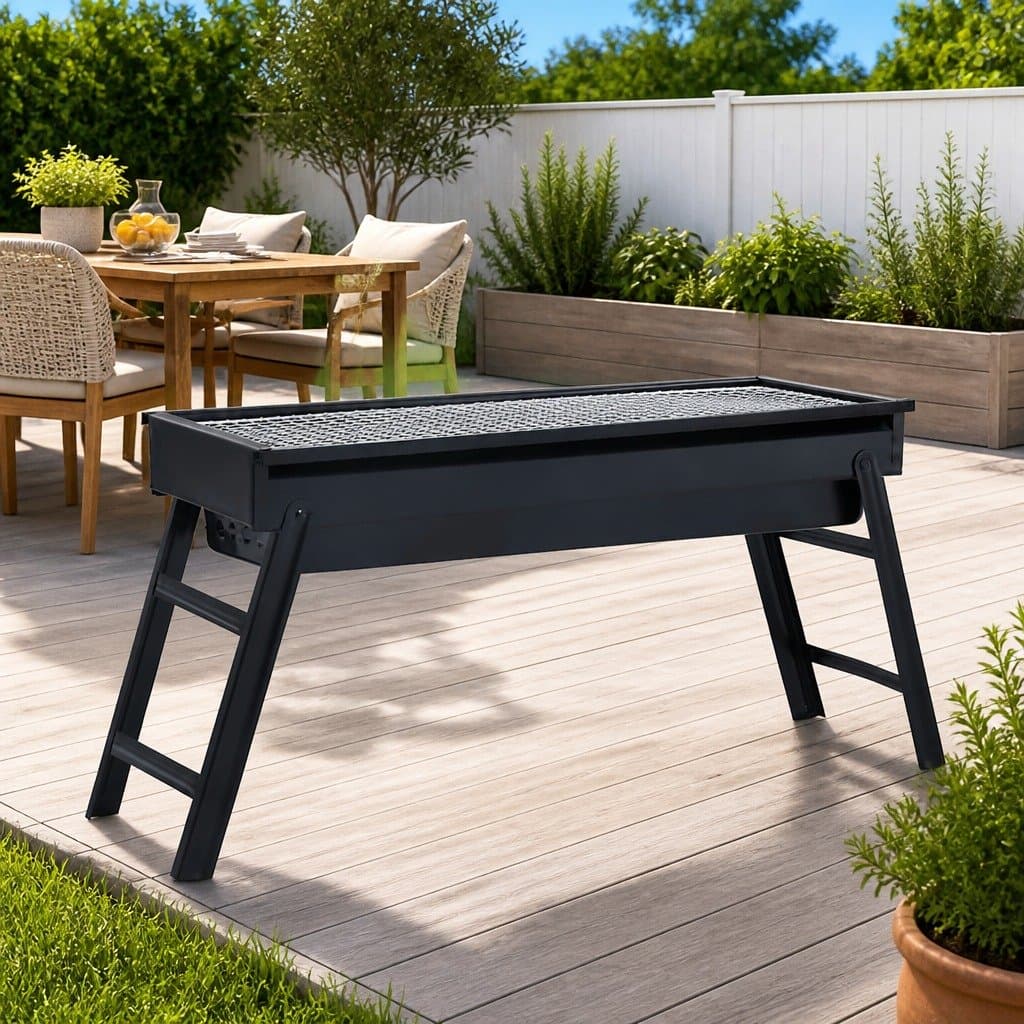 Portable Camping Charcoal BBQ Grill for Outdoor Use