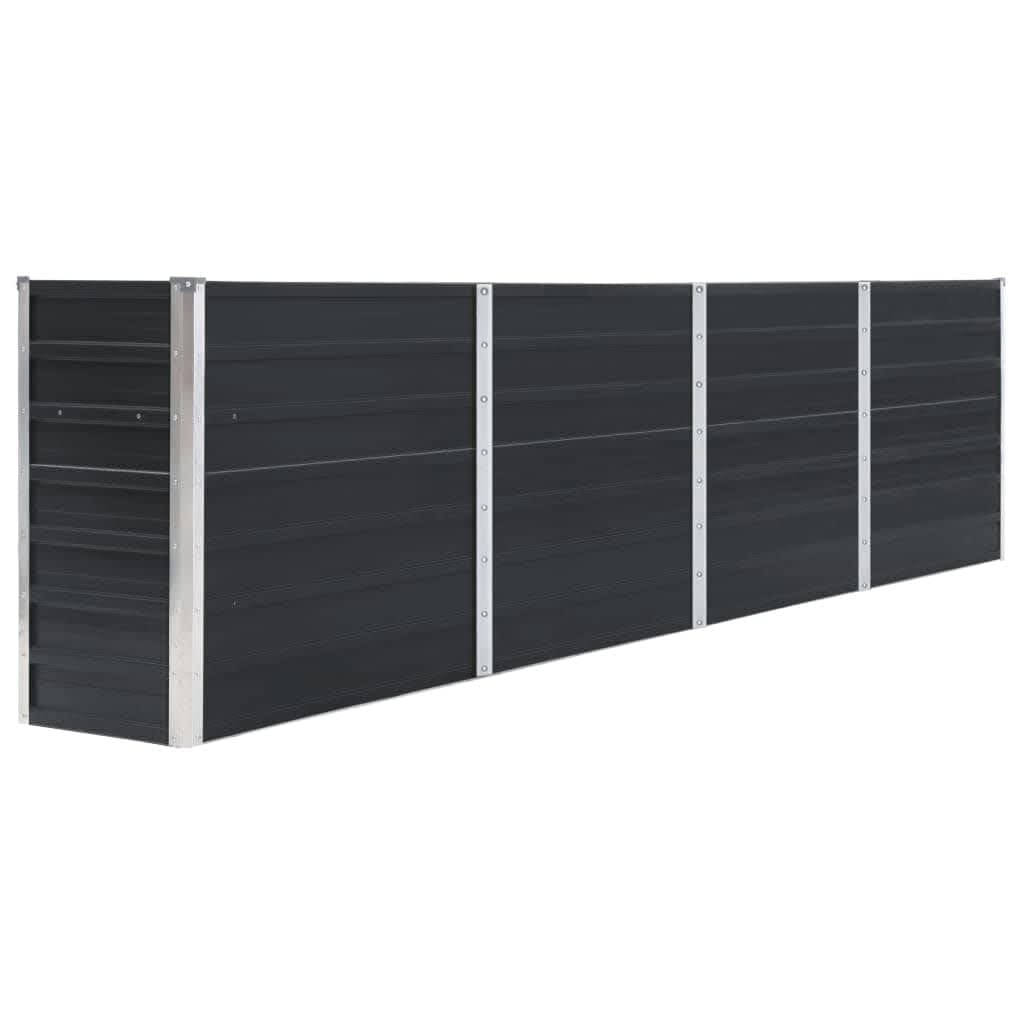 Galvanised Steel Garden Planter Box 320x40x77 cm