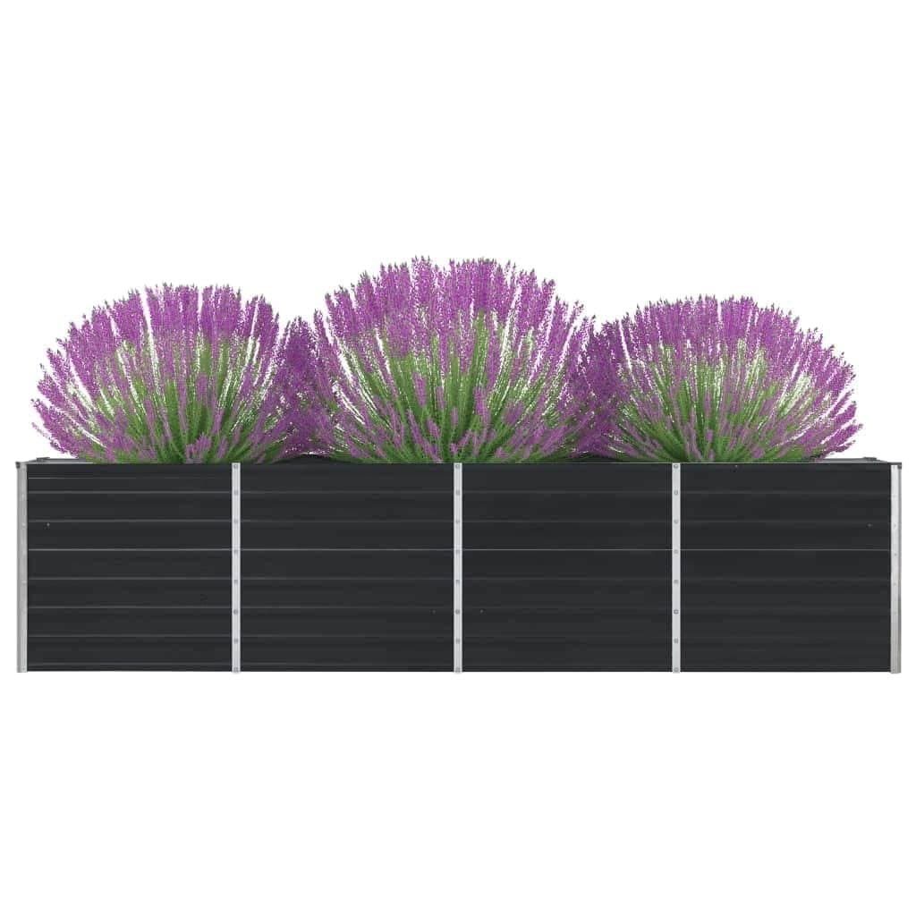 Galvanised Steel Garden Planter Box 320x40x77 cm