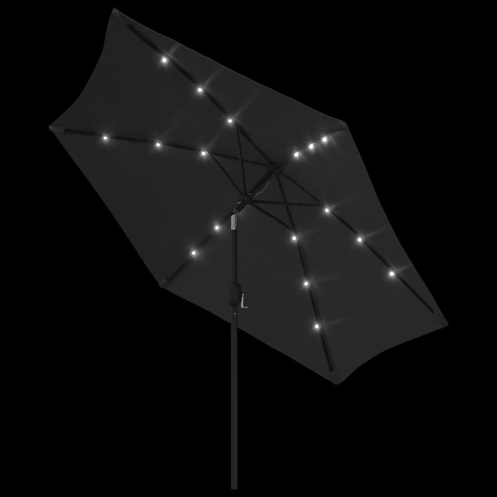 300cm Garden Parasol with Solar LED Lights