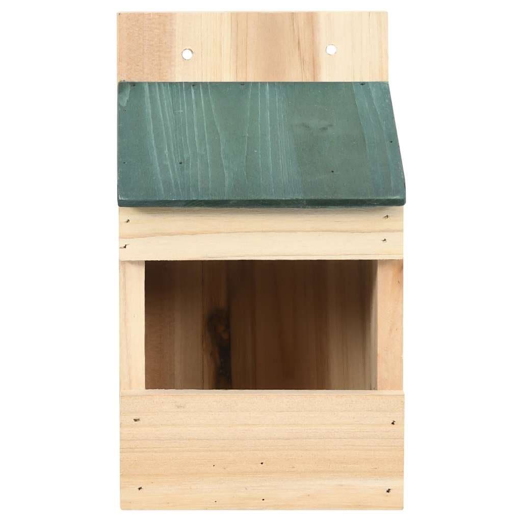 Wooden Birdhouses 4 Pieces Garden Outdoor Nesting Box Shelter Beige Natural