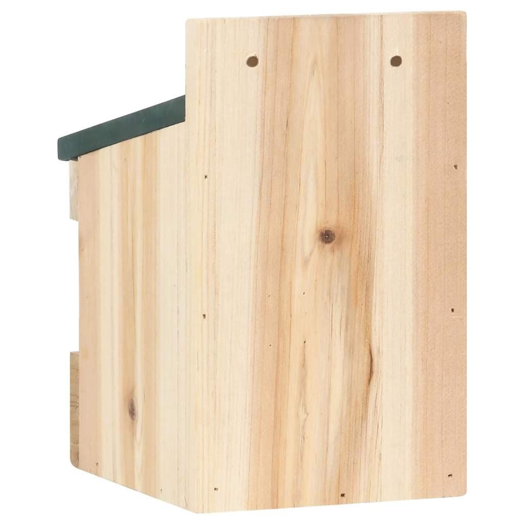 Wooden Birdhouses 4 Pieces Garden Outdoor Nesting Box Shelter Beige Natural