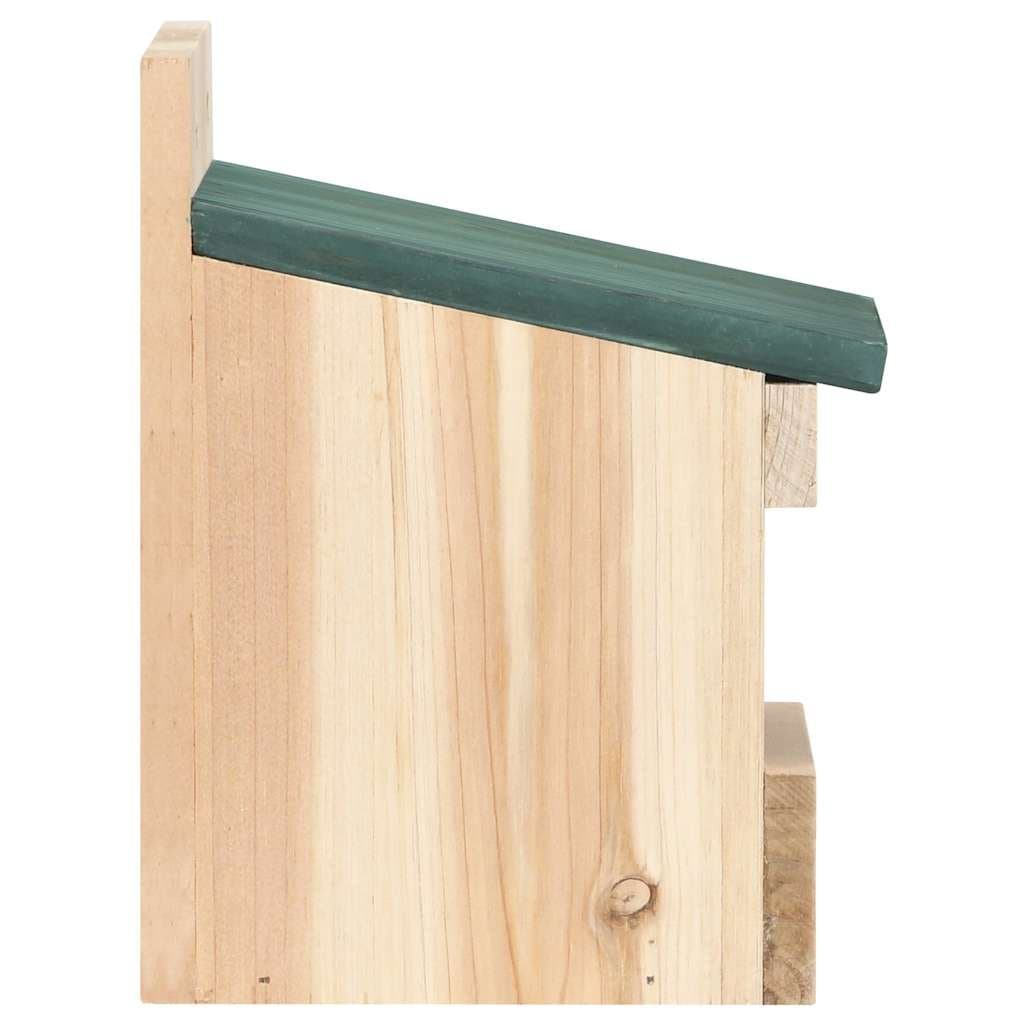 Wooden Birdhouses 4 Pieces Garden Outdoor Nesting Box Shelter Beige Natural