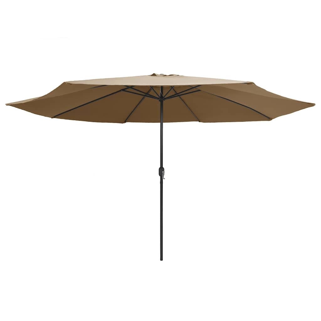 Garden Parasol with 390cm Metal Pole in Taupe