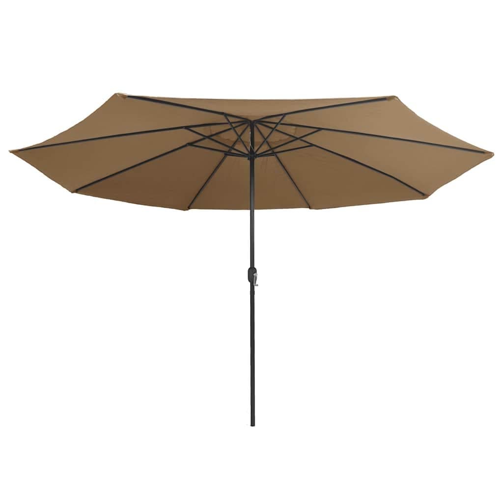 Garden Parasol with 390cm Metal Pole in Taupe