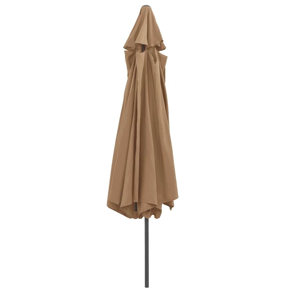 Garden Parasol with 390cm Metal Pole in Taupe