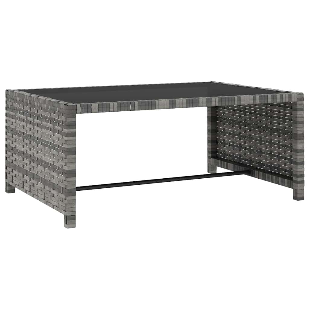 Grey Poly Rattan Lounge Set with Reclining Chairs