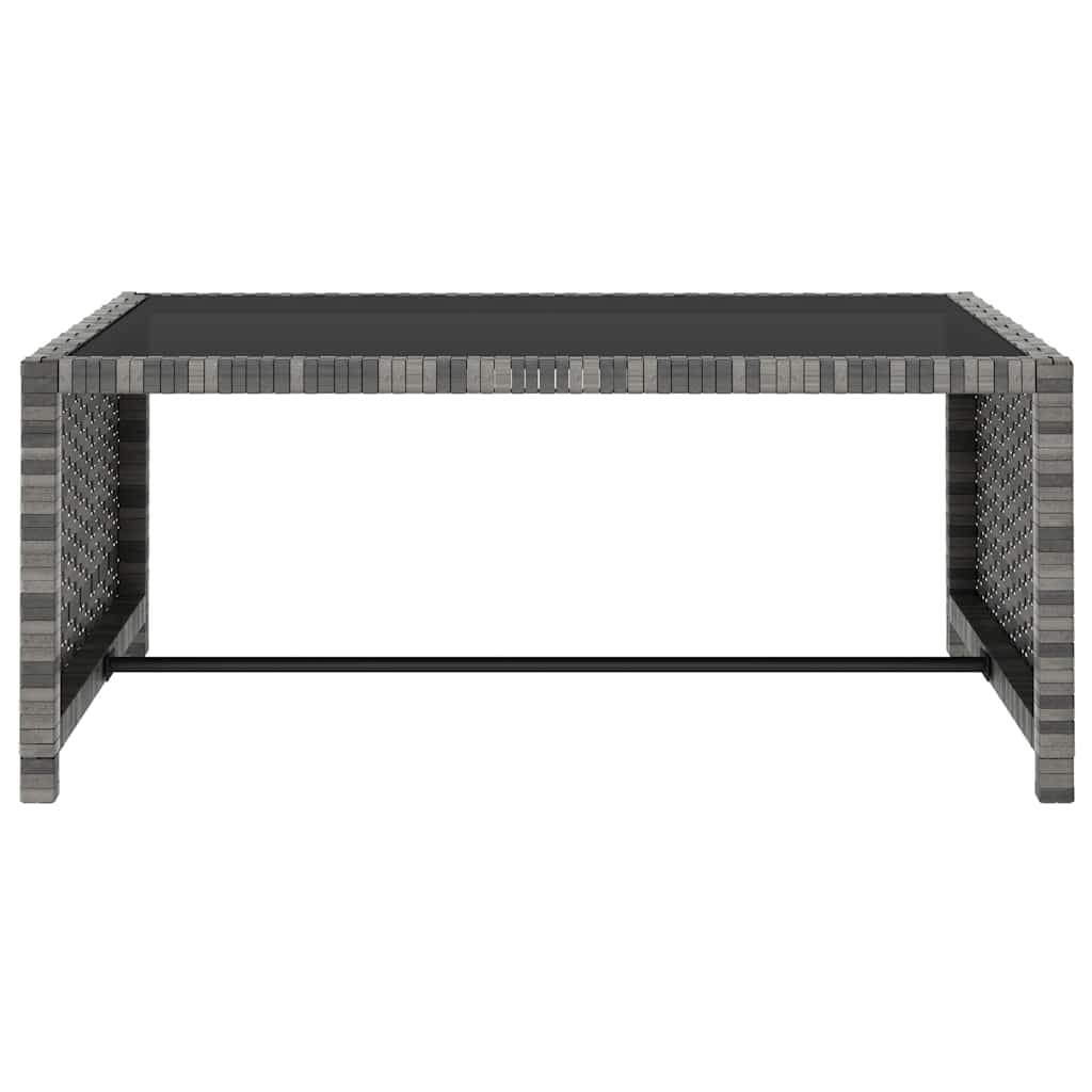 Grey Poly Rattan Lounge Set with Reclining Chairs