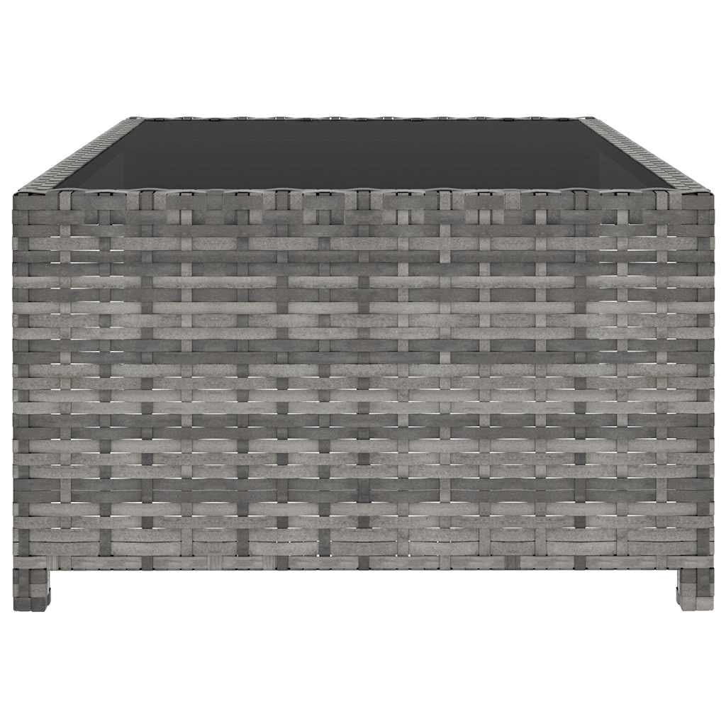 Grey Poly Rattan Lounge Set with Reclining Chairs