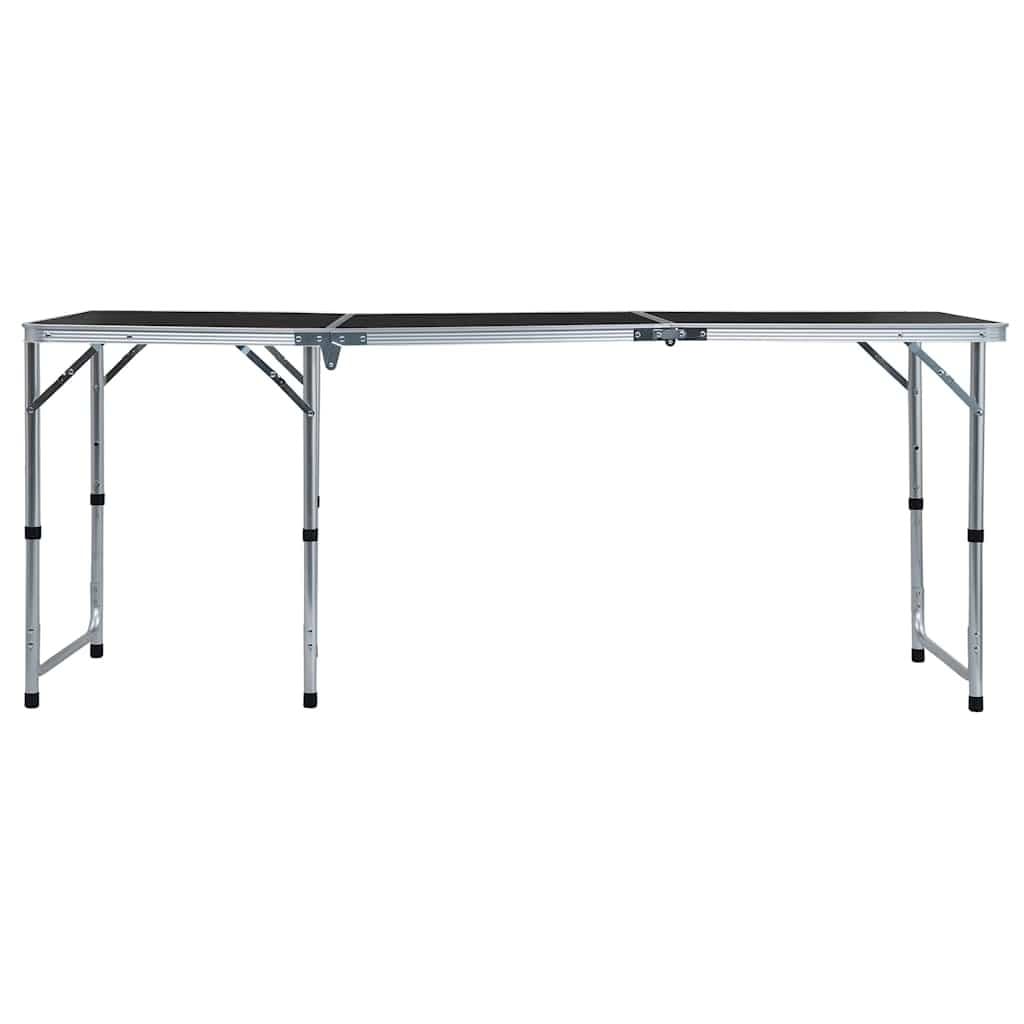 Adjustable Height Foldable Camping Table in Grey