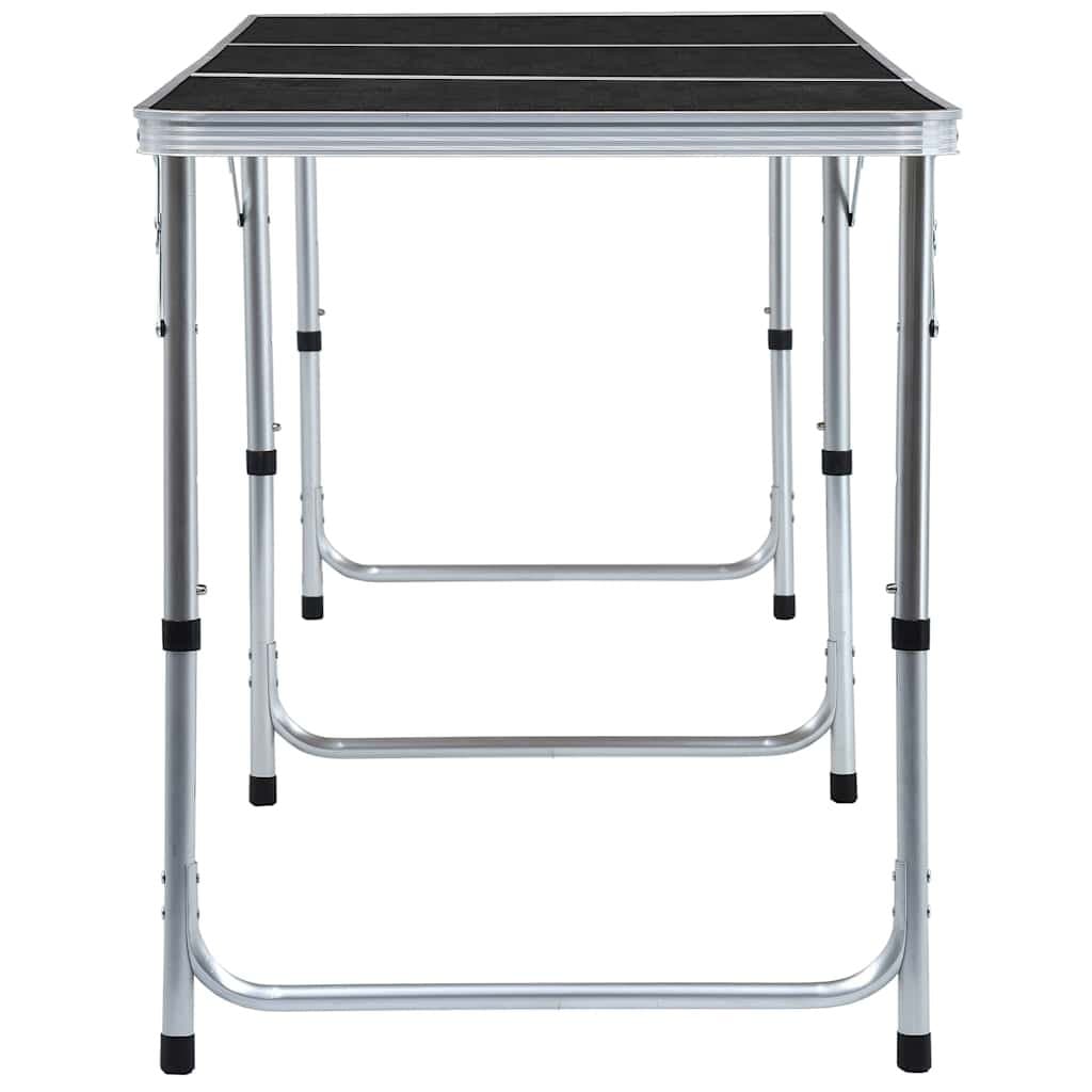 Adjustable Height Foldable Camping Table in Grey