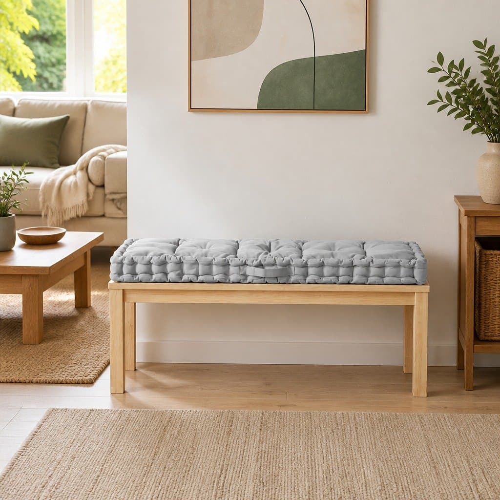 Grey Cotton Pallet Floor Cushion for Indoor/Outdoor